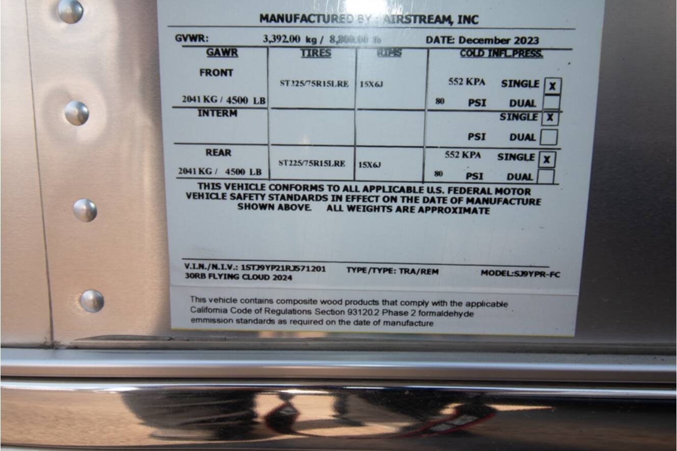 A photo of this 2024 Airstream Flying Cloud 30RB Twin