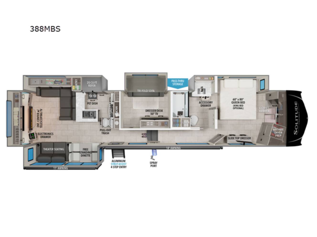 A photo of this 2026 Grand Design Solitude 388MBS