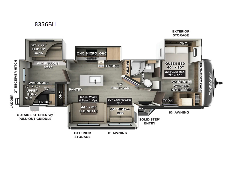 2026 Forest River Rv Rockwood Signature 8336BH in inez TX