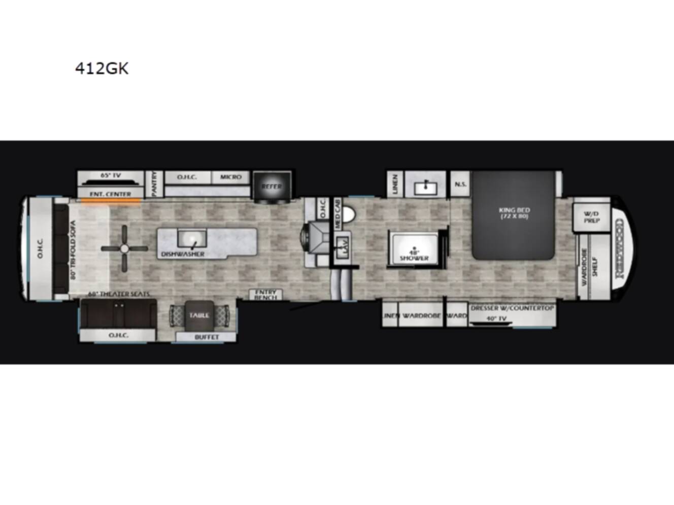 A photo of this 2026 Redwood Rv Redwood 412GK