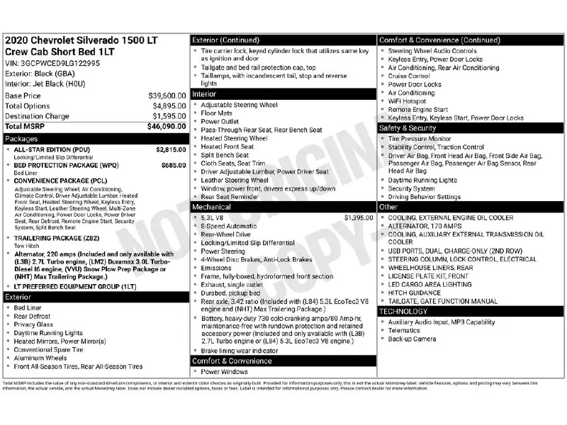 2020 CHEVROLET Silverado 1500