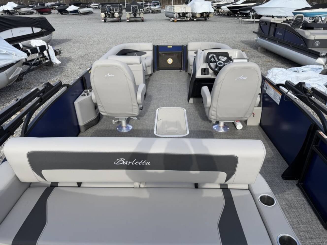 A photo of this 2026 Barletta Boats A22UC Triple-Toon