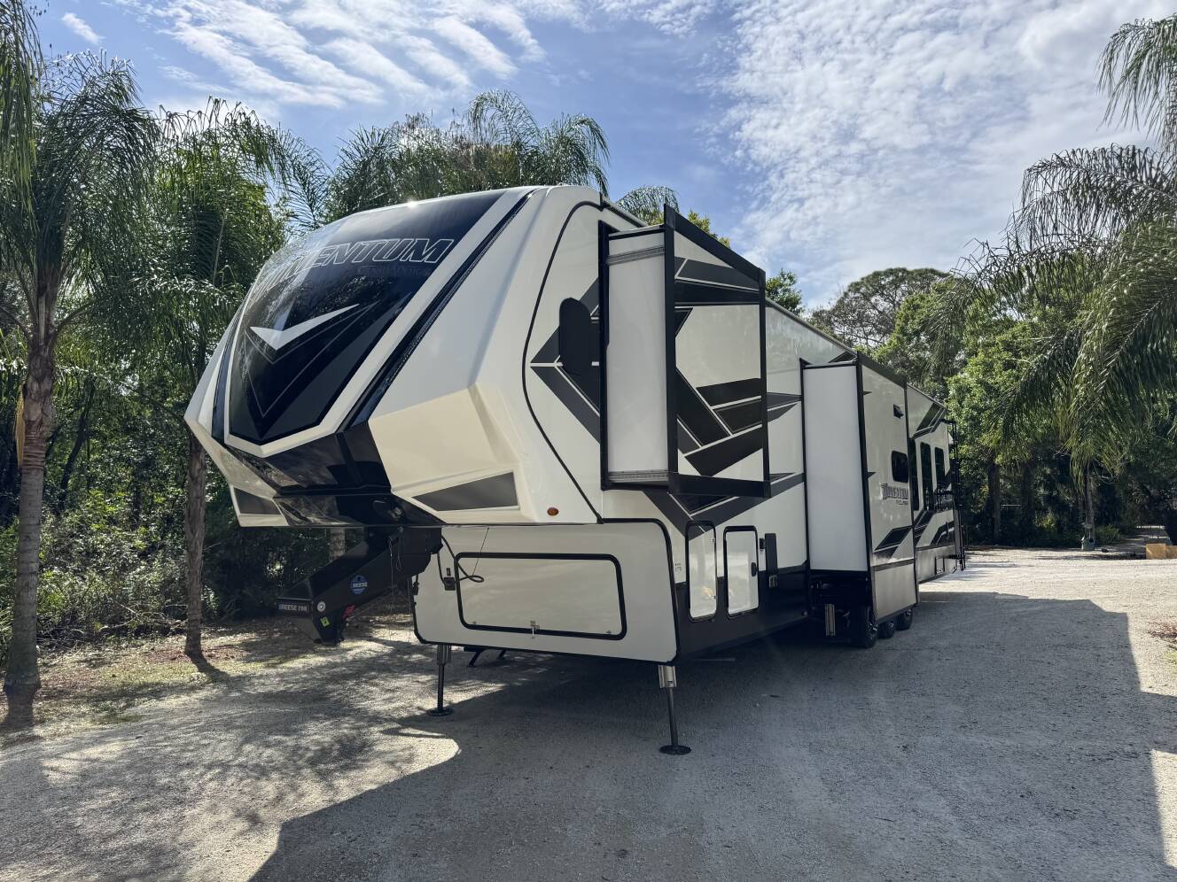 A photo of this 2021 Grand Design MOMENTUM M-CLASS 398MR