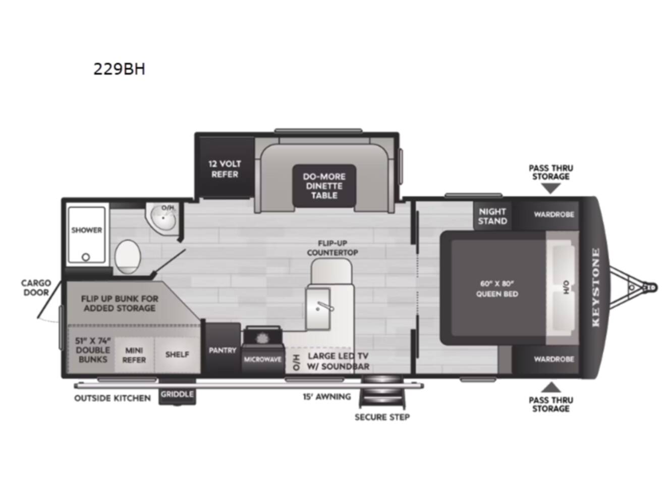 A photo of this 2027 Keystone Rv Passport Super Lite 229BH