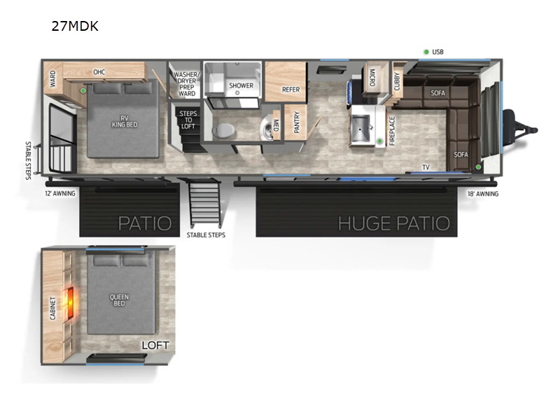 2027 Forest River Rv Cherokee Timberwolf 27MDK in bunker hill IN