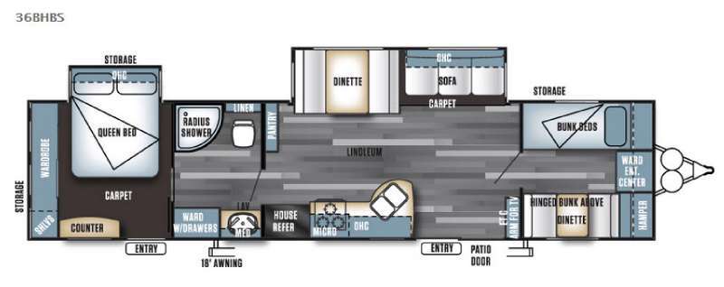 2016 Forest River Rv Salem 36BHBS in monticello MN