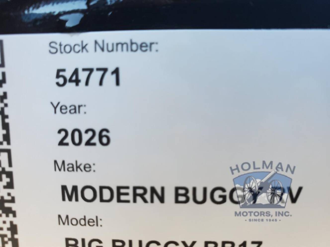 A photo of this 2026 Modern Buggy Rv Big Buggy BB17
