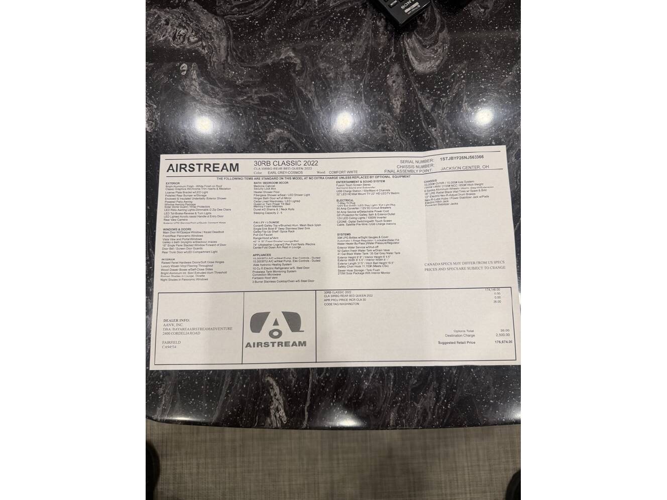 A photo of this 2022 Airstream CLASSIC 30RBQ