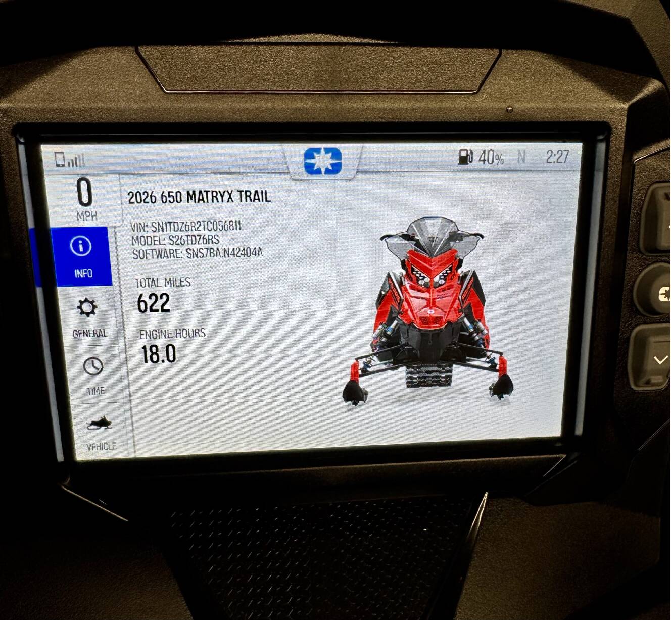 A photo of this 2026 Polaris 650 INDY VR1 137 Dynamix SC ES