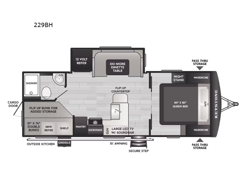A photo of this 2027 Keystone Rv Passport Super Lite 229BH