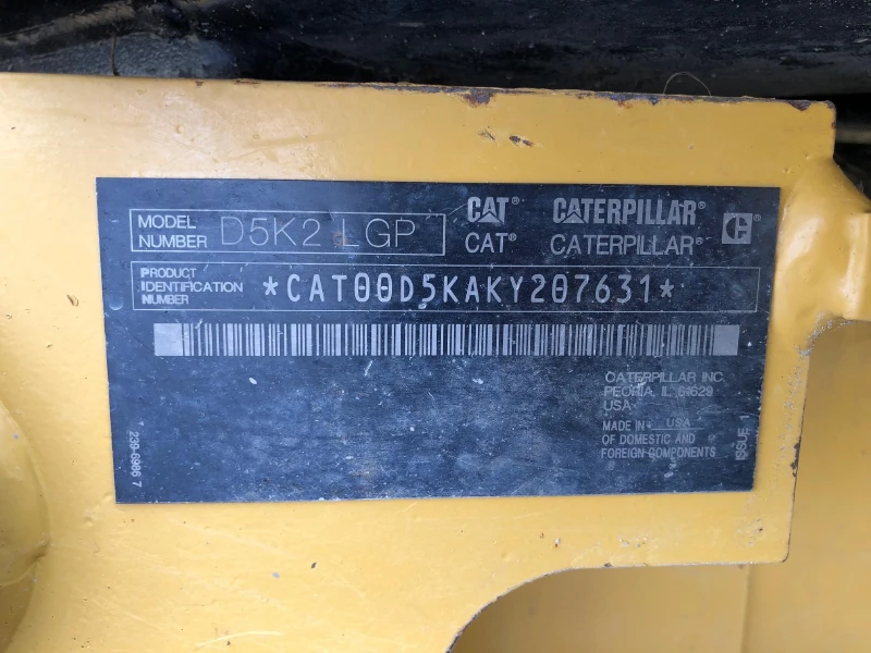 2019 CATERPILLAR D5K2 LGP