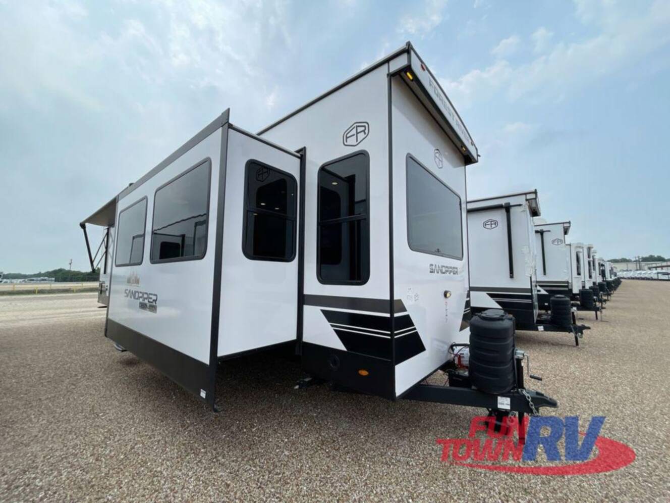 A photo of this 2025 Forest River Rv Sandpiper Destination Trailers 388JW