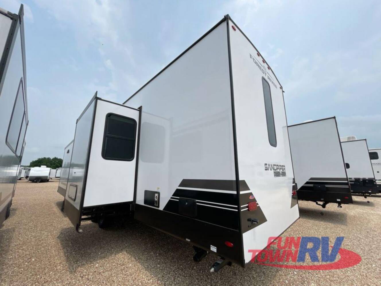 A photo of this 2025 Forest River Rv Sandpiper Destination Trailers 388JW