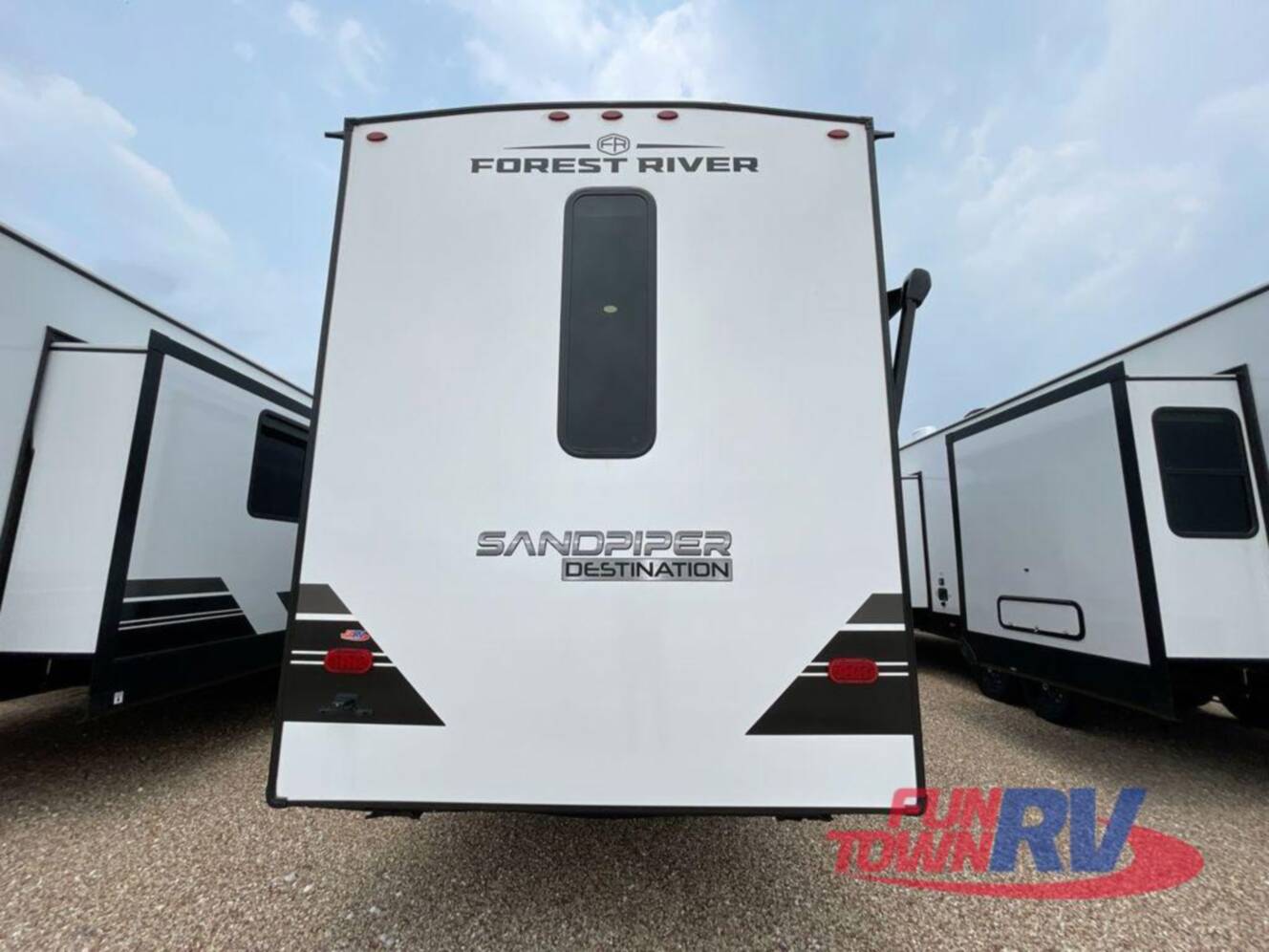 A photo of this 2025 Forest River Rv Sandpiper Destination Trailers 388JW