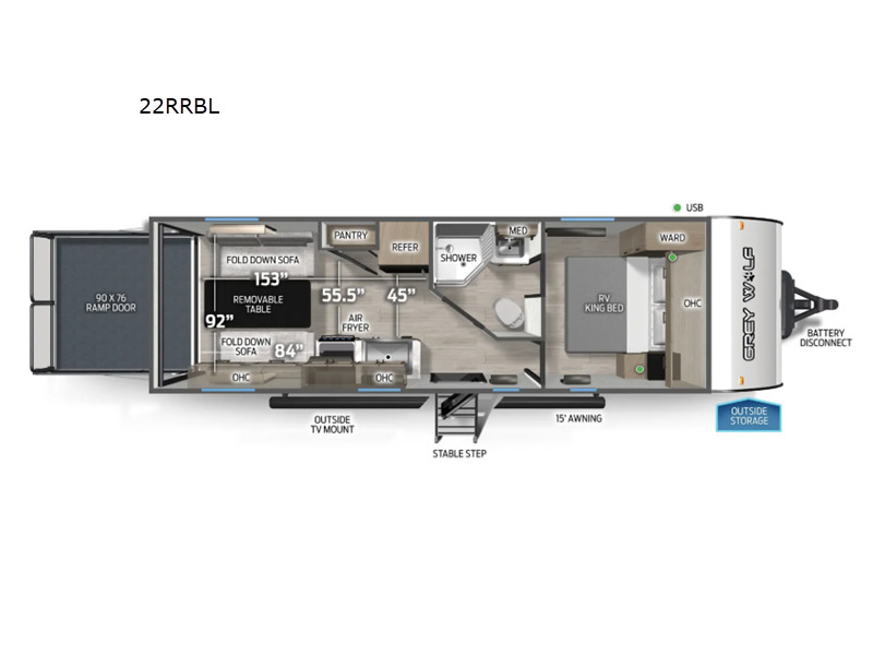 2026 Forest River Rv Cherokee Grey Wolf Black Label 22RRBL in liberty MO