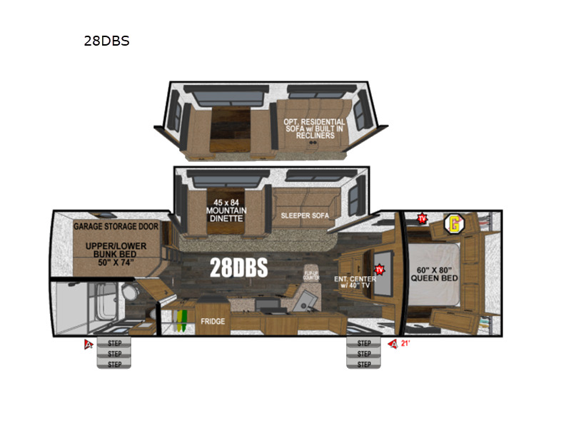 2027 Outdoors Rv Back Country Series MTN TRX Titanium Series 28DBS in pasco WA