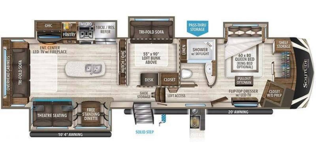 A photo of this 2019 Grand Design Solitude 377MBS