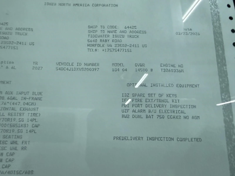 2027 ISUZU NPR HD