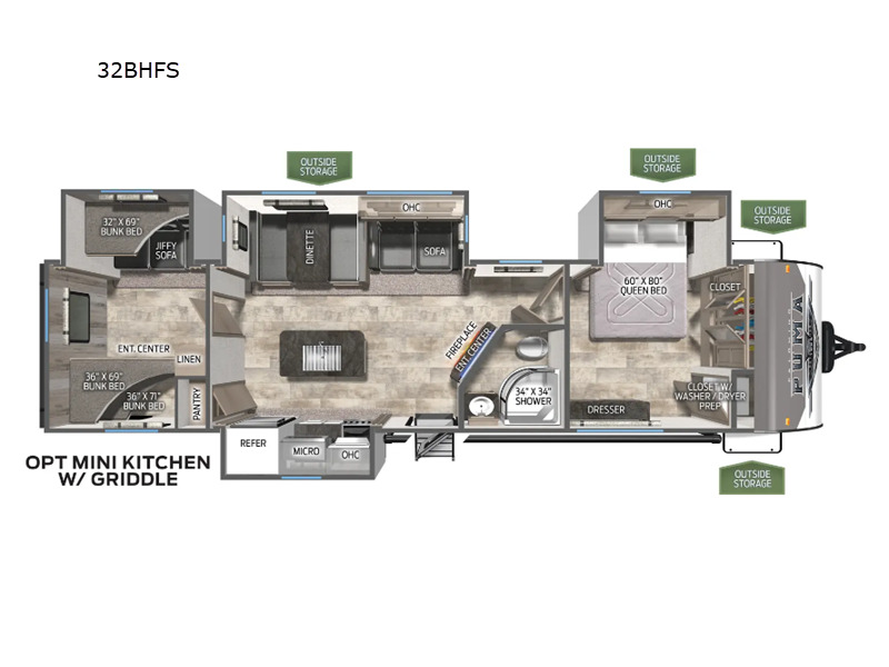 2024 Palomino Puma 32BHFS in bunker hill IN