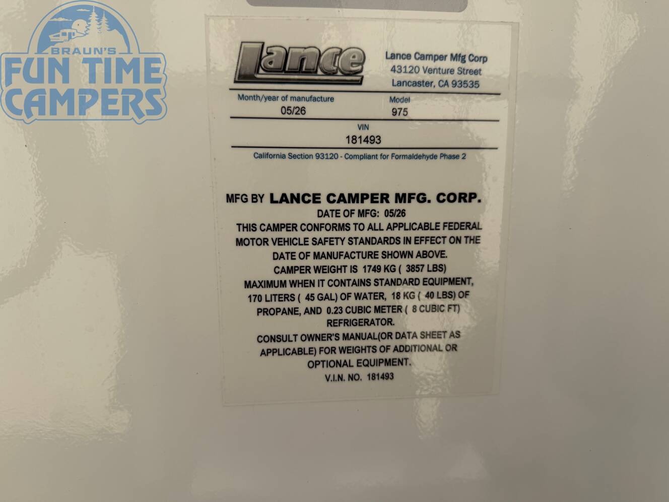A photo of this 2026 Lance 975 TRUCK CAMPER