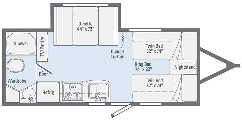 A photo of this 2021 Winnebago Micro Minnie 2108TB