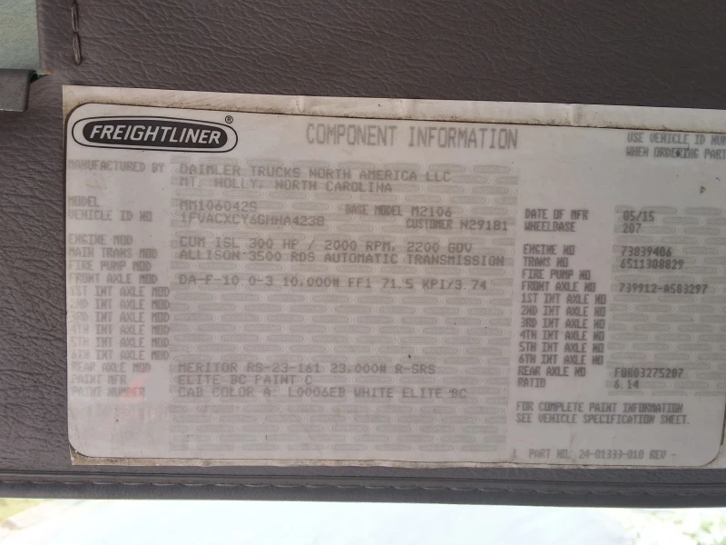 2016 FREIGHTLINER BUSINESS CLASS M2 106