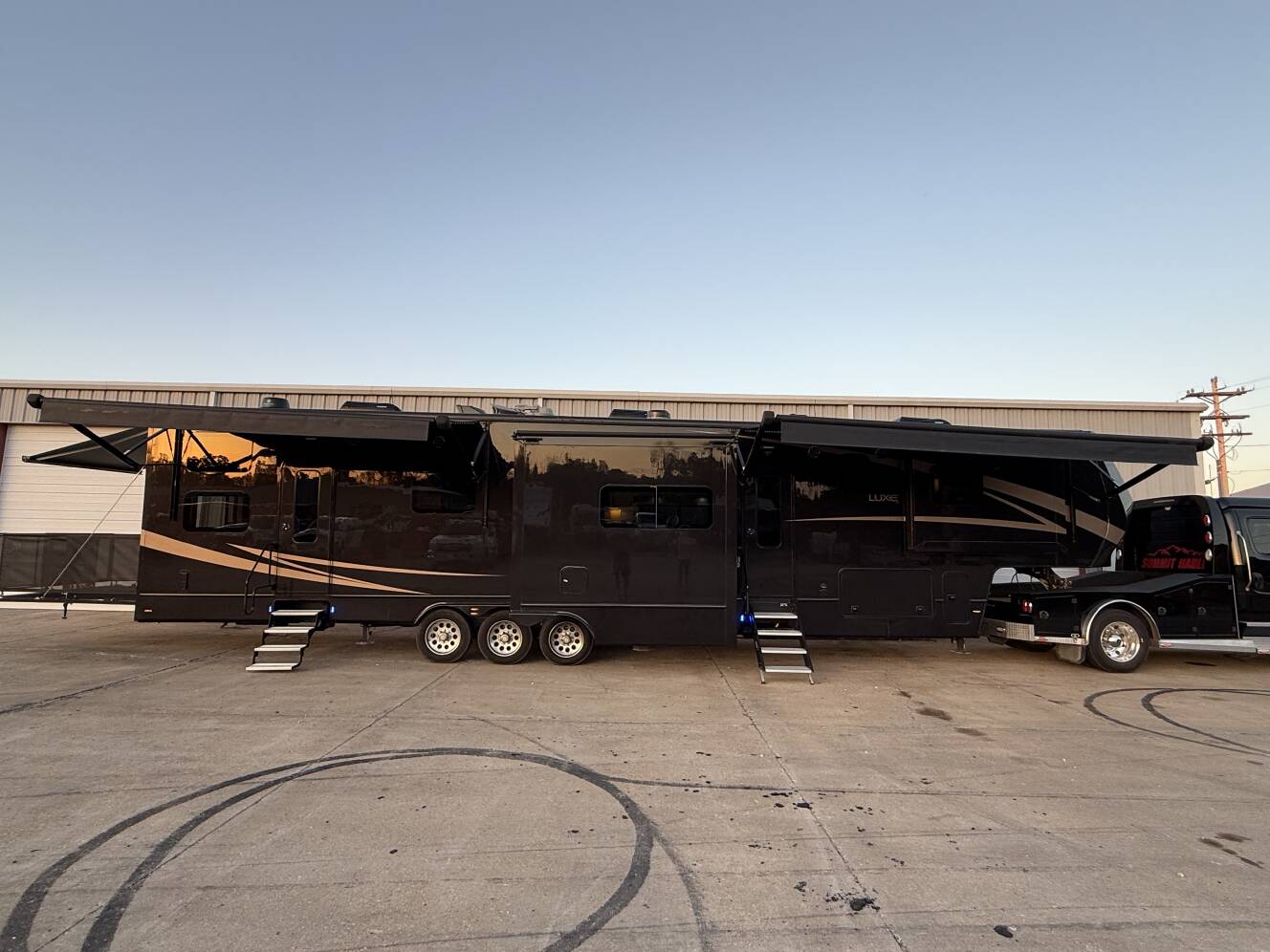 A photo of this 2023 Luxe TOY HAULER 48FB