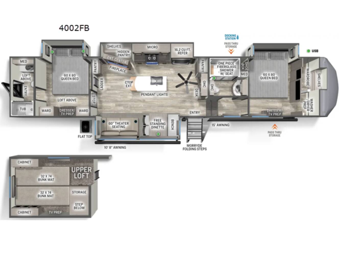 A photo of this 2026 Forest River Rv Sierra 4002FB