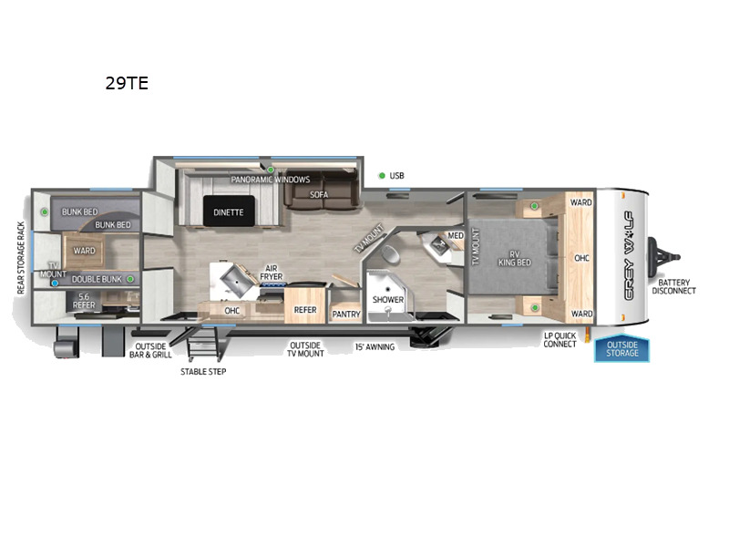 2025 Forest River Rv Cherokee Grey Wolf 29TE in okeechobee FL