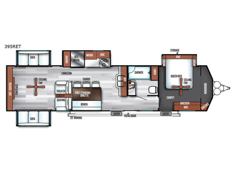 2018 Forest River Rv Salem Villa Series 395RET Estate in okoboji IA