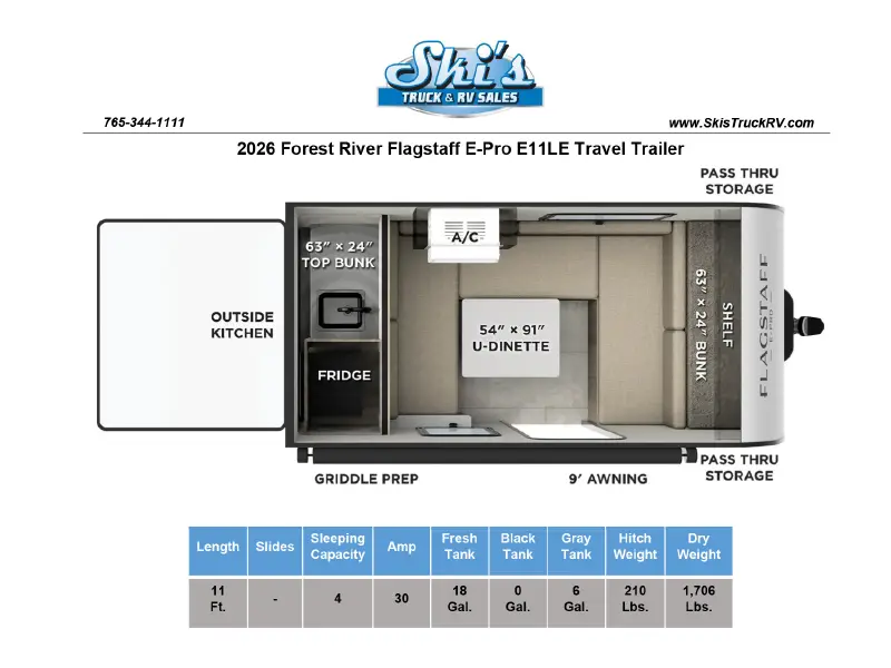 2026 Forest River Flagstaff E-Pro E11LE