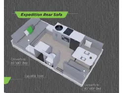 2026 Aliner Aliner EXPEDITION - REAR SOFA