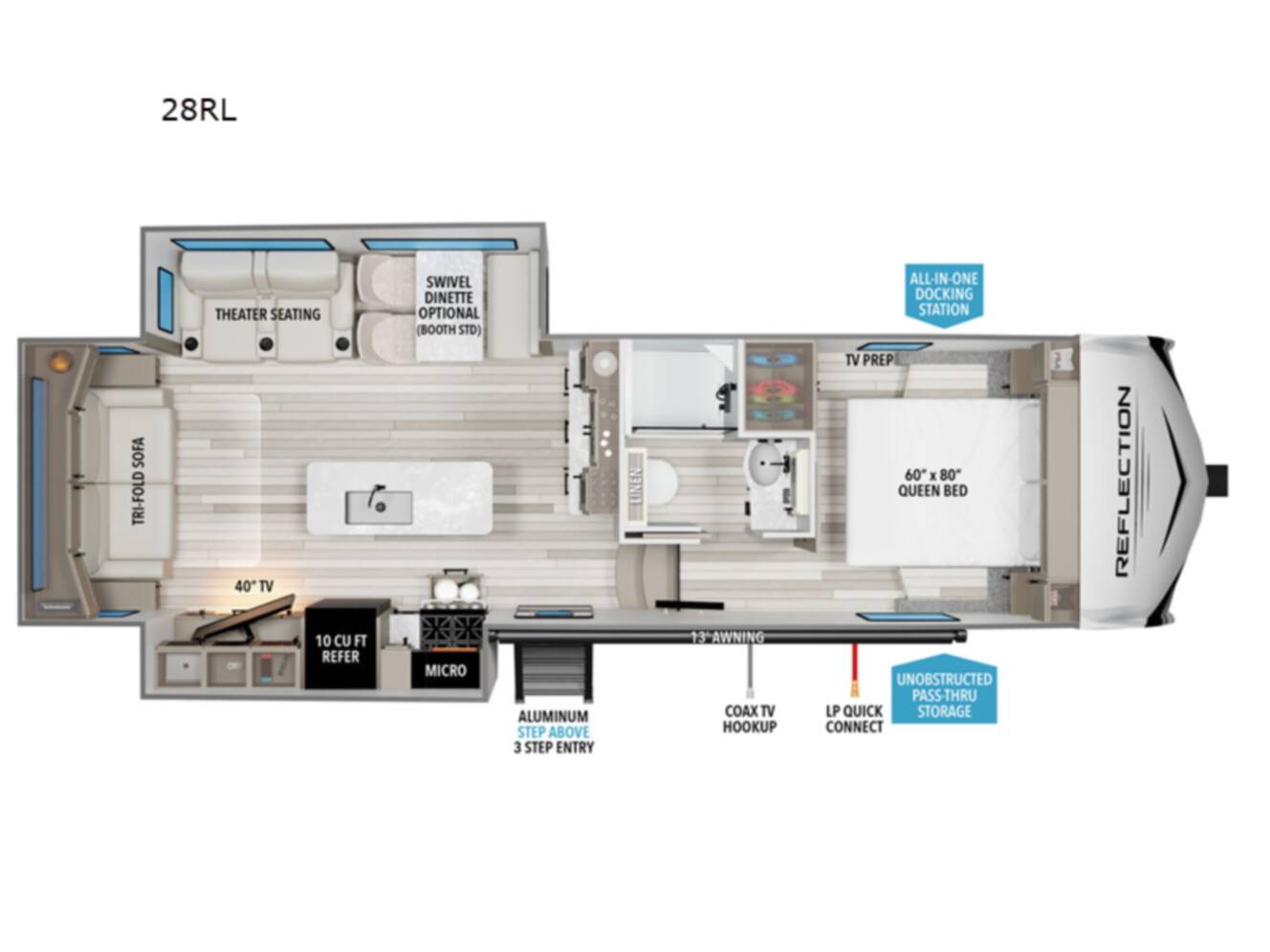 A photo of this 2025 Grand Design Reflection 100 Series 28RL