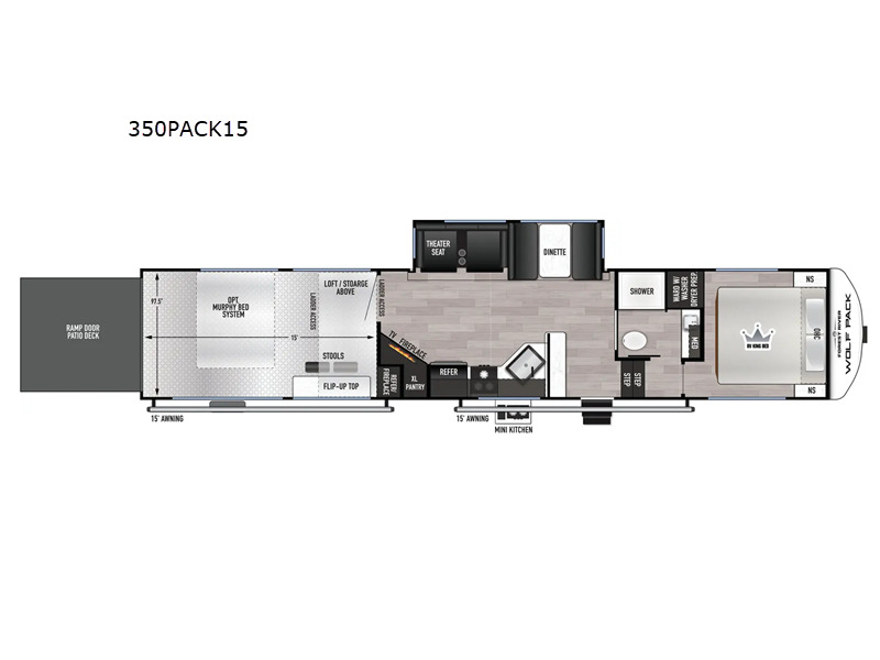 2027 Forest River Rv Cherokee Wolf Pack 350PACK15 in bunker hill IN