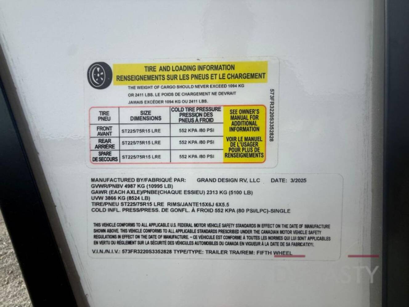 A photo of this 2025 Grand Design Reflection 100 Series 28RL