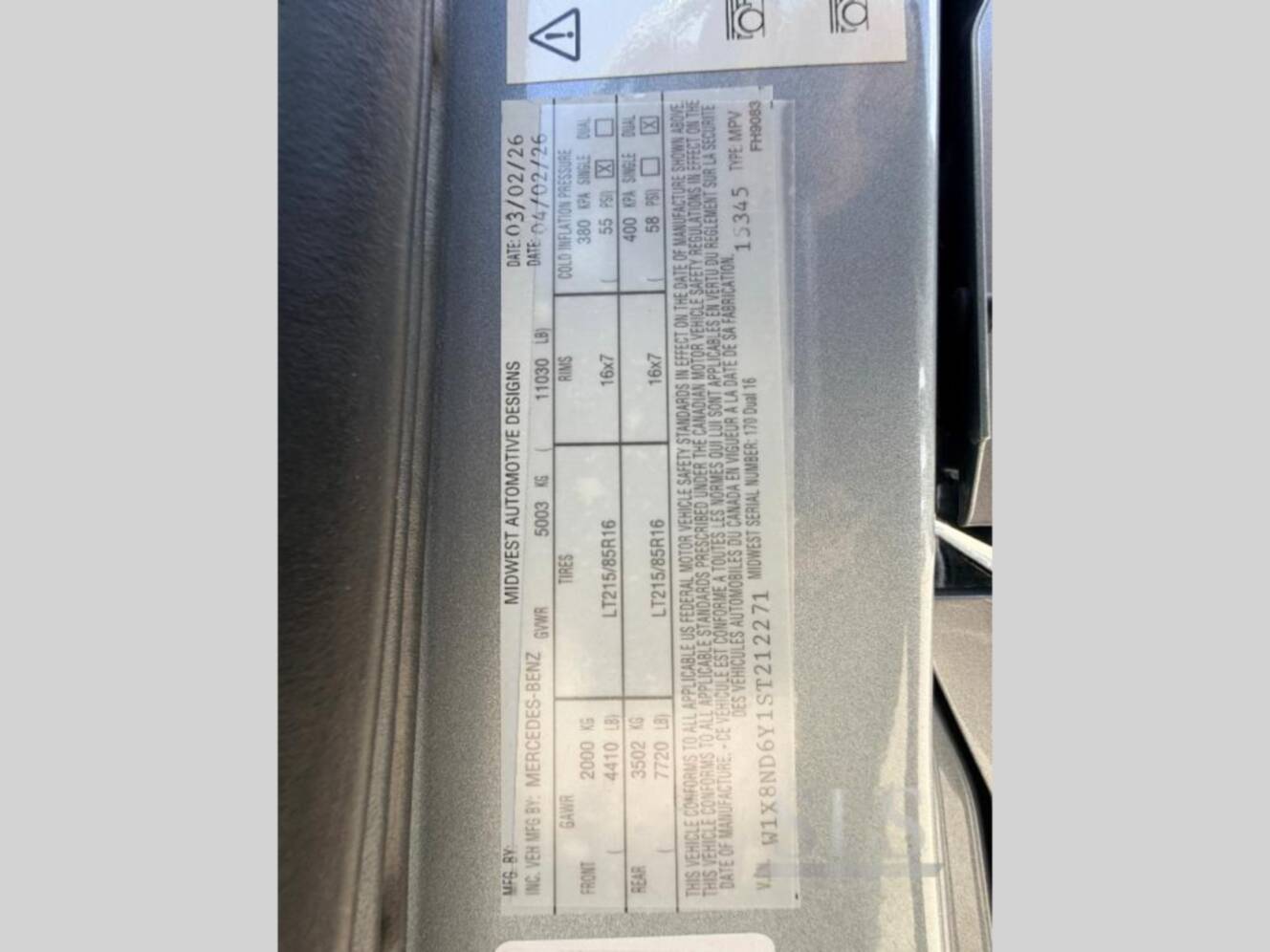 A photo of this 2027 Midwest Automotive Designs Luxe Cruiser D6 AWD 170 EXT