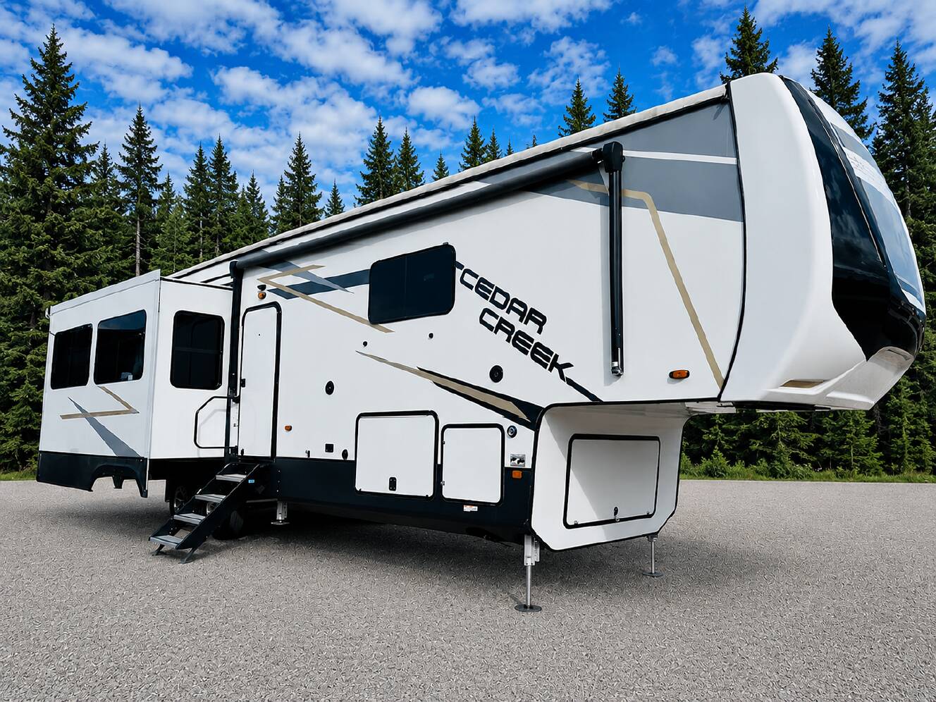 A photo of this 2021 Forest River CEDAR CREEK 388RK