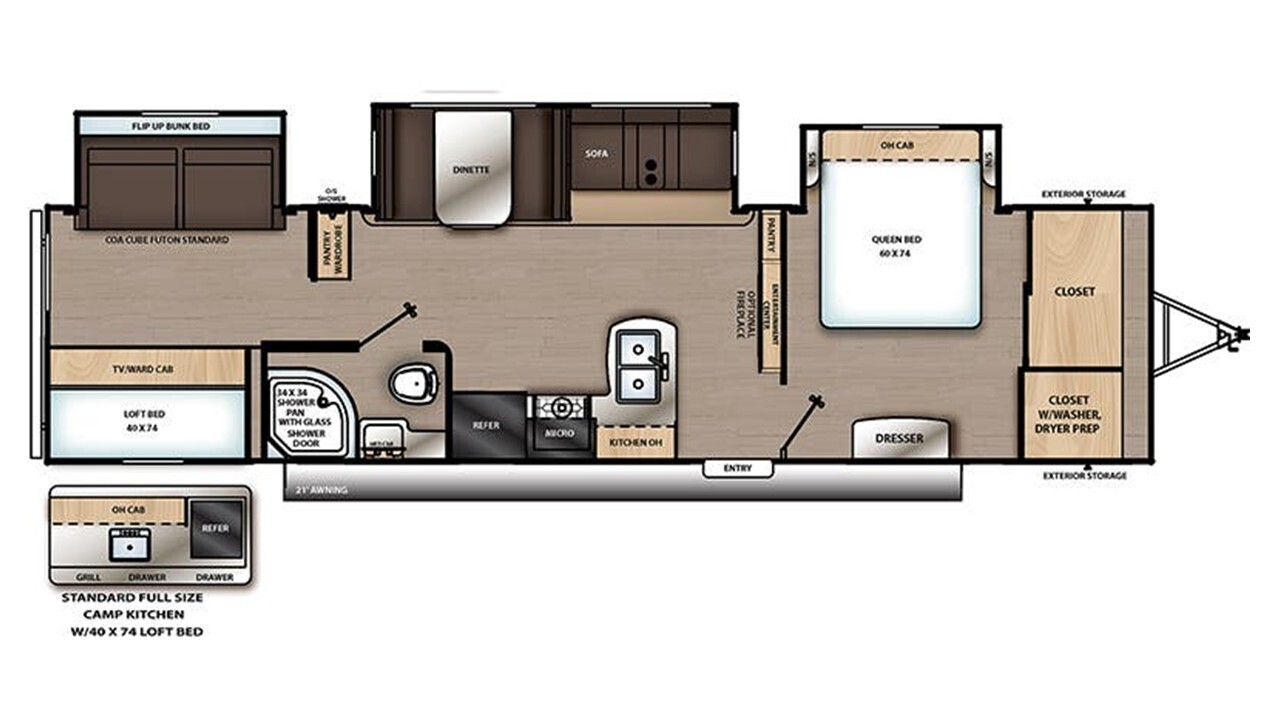 A photo of this 2020 Coachmen CATALINA LEGACY 343BHTS