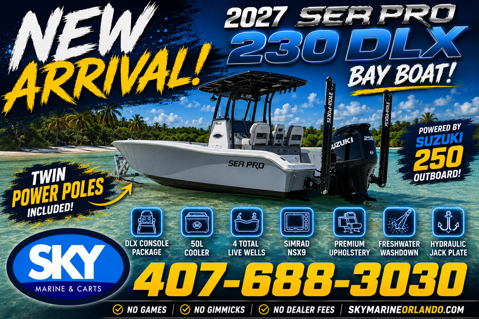 2027 Sea Pro 230 DLX Bay Boat in sanford FL