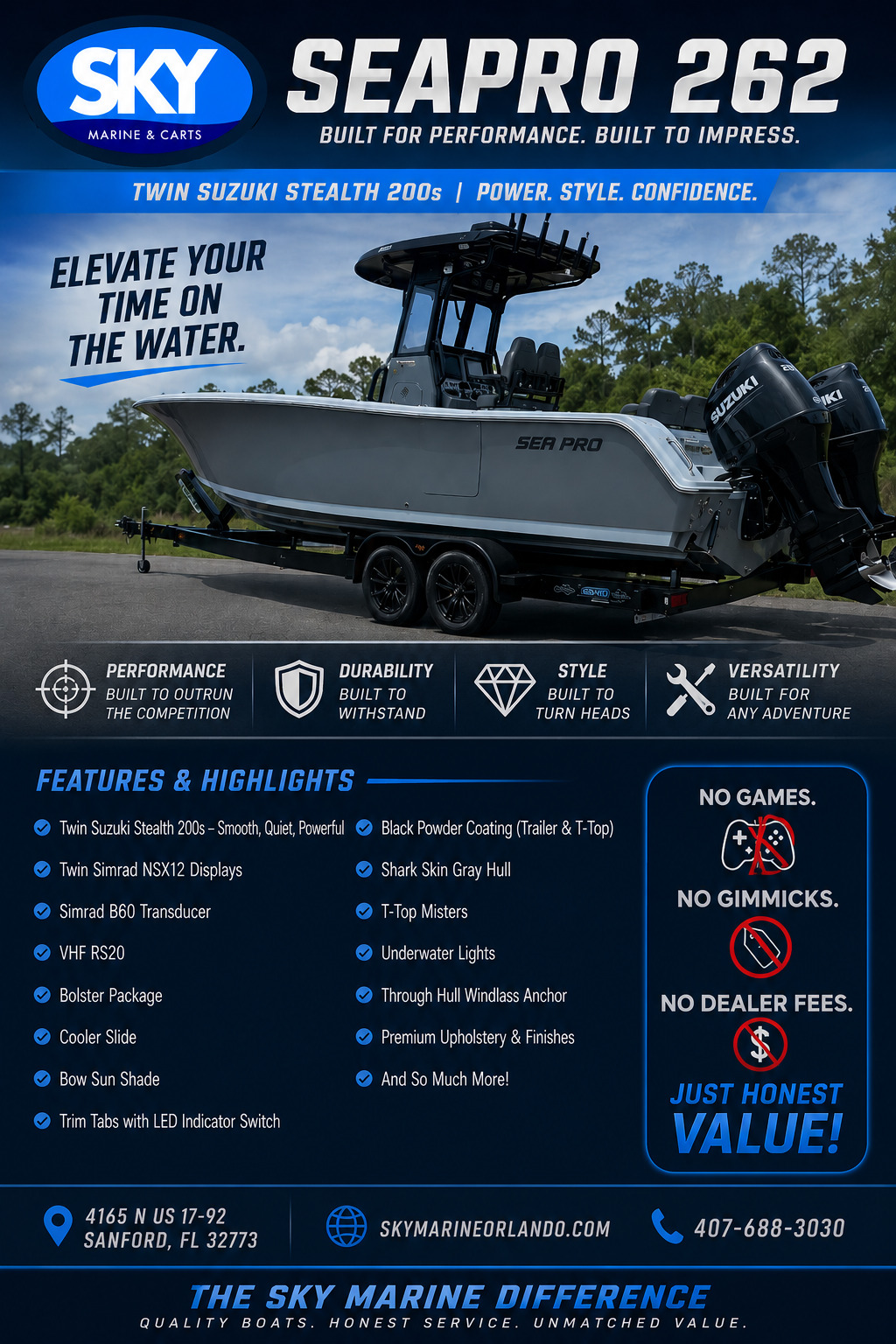 2026 Sea Pro 262 Sport Offshore Center Console in sanford FL