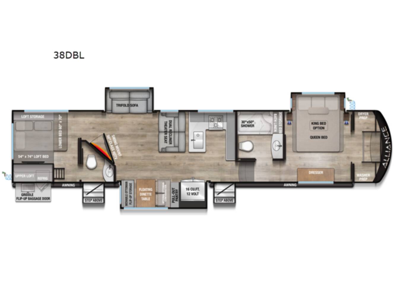 A photo of this 2027 Alliance Rv Avenue 38DBL