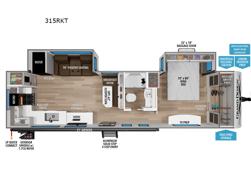 A photo of this 2026 Grand Design Transcend Xplor 315RKT