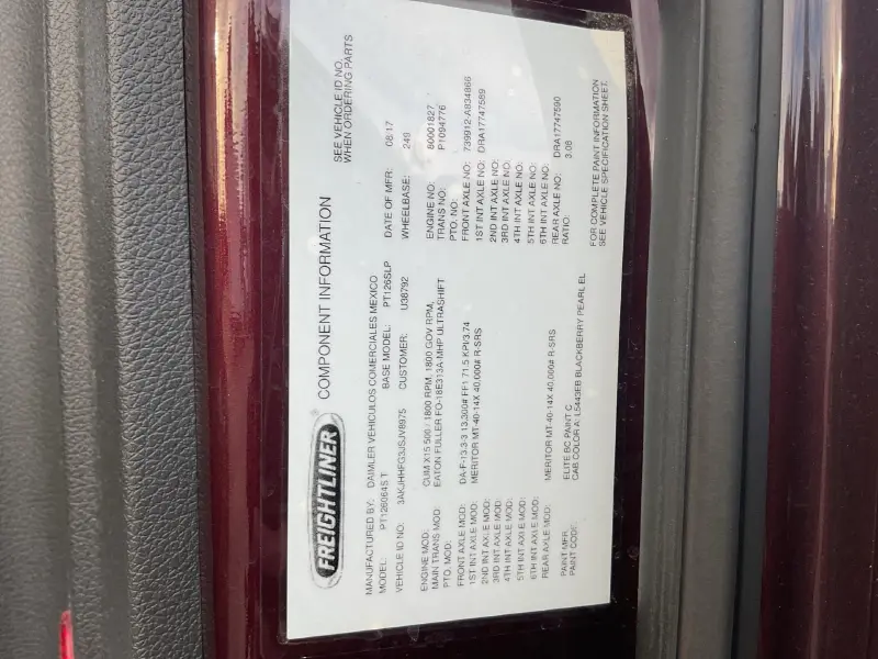 2018 FREIGHTLINER CASCADIA 126