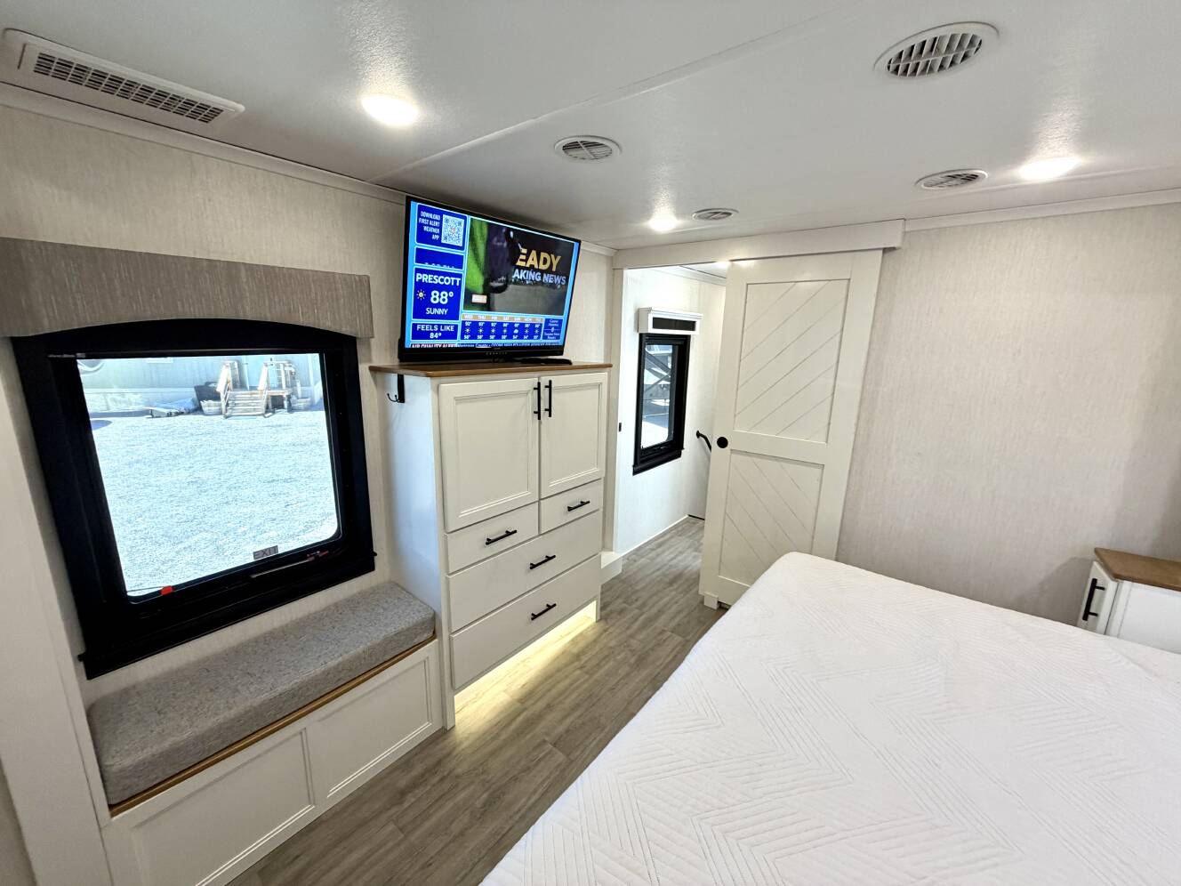 A photo of this 2021 Forest River RIVERSTONE RESERVE 3850RK
