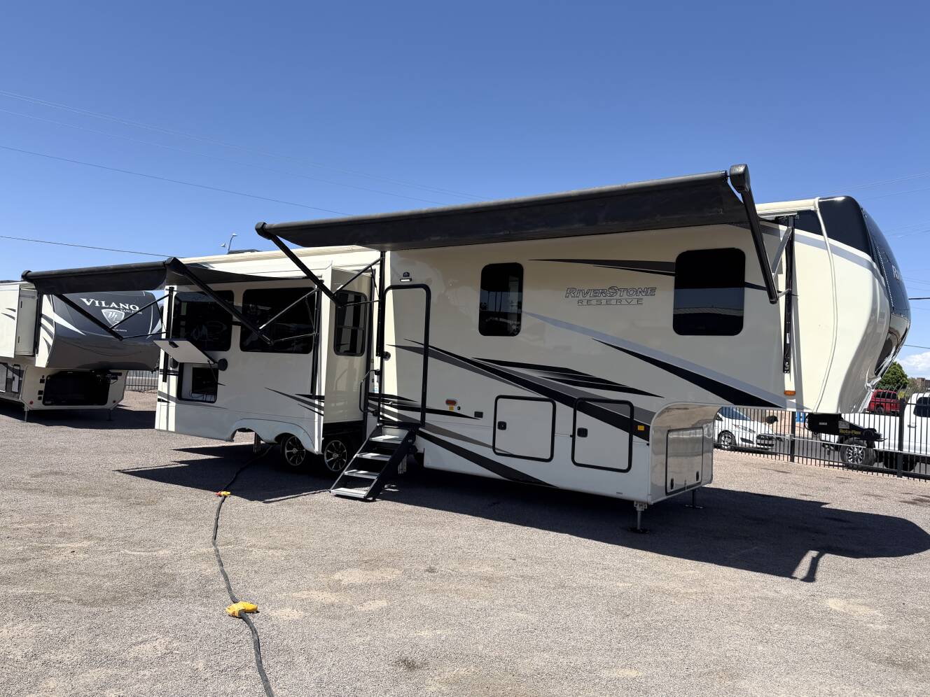 A photo of this 2021 Forest River RIVERSTONE RESERVE 3850RK