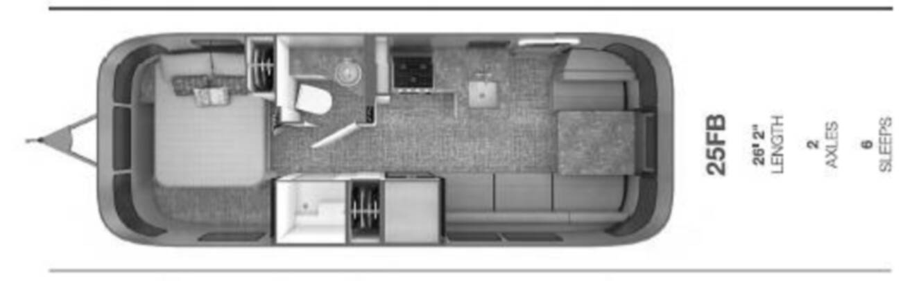 A photo of this 2024 Airstream Flying Cloud 25FB Queen