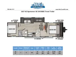 2027 KZ RV Sportsmen SE 301DBSE