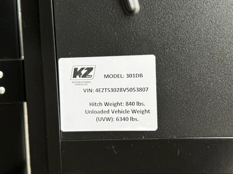 2027 KZ RV Sportsmen SE 301DBSE