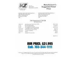 2027 KZ RV Sportsmen SE 301DBSE