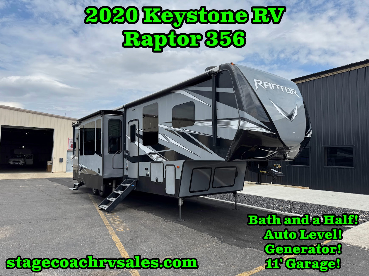 2020 Keystone RAPTOR 356 Fifth Wheel Toy Hauler RV